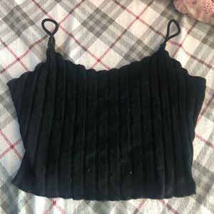 black tank crop top from shein